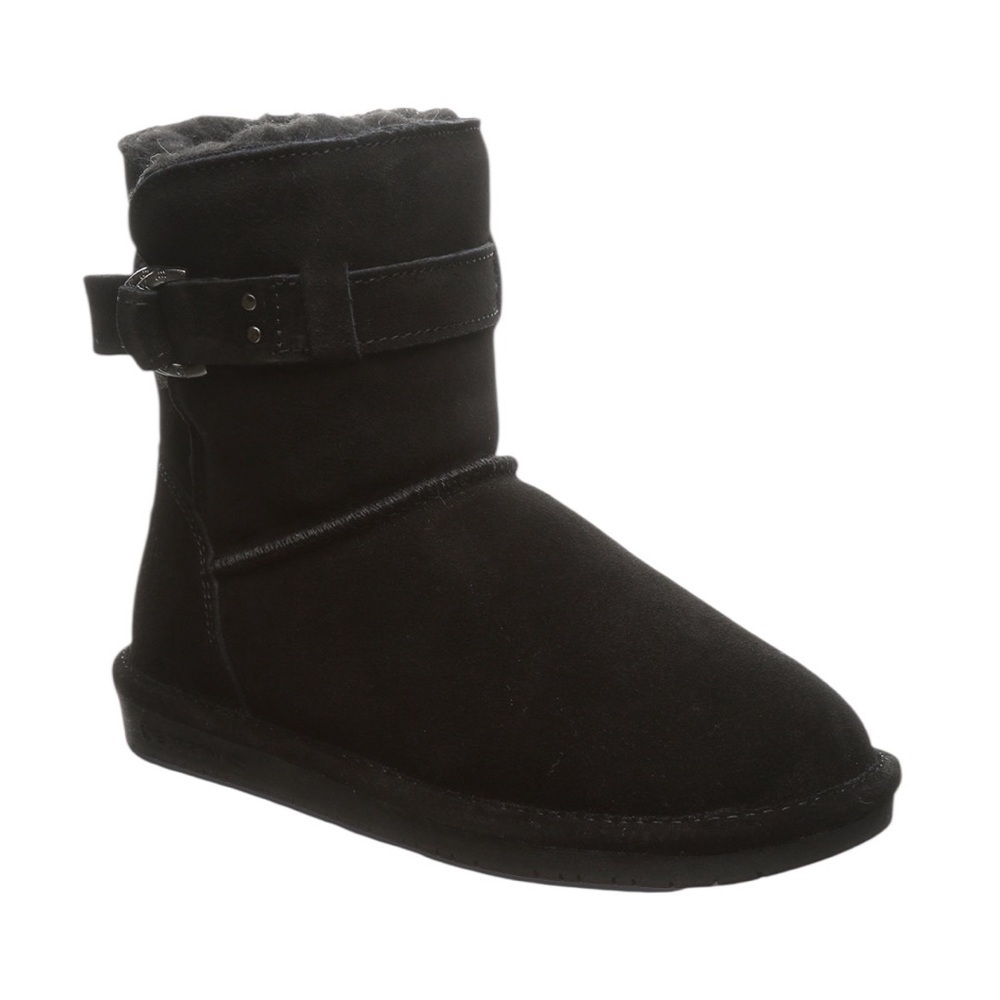 BearPaw Tessa Black Fleece-Lined Boots Size 9